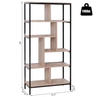 HOMCOM Multi-Use Shelf Bookshelf Home Office Organizer(m-3)
