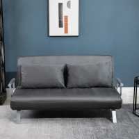 HOMCOM Convertible Double Sleeper Sofa Bed W/ 5 Backrest Position Folding Loveseat(m-1)