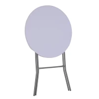 Outsunny 3pcs Garden Bar Table High Chair Set Folding Bistro Chat Set Metal Frame w/ Cover(m-7)