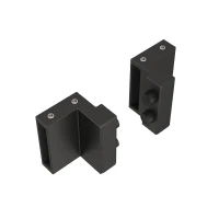 HOMCOM 8FT Modern CARBON STEEL Sliding Wood Barn Door Hardware Kit Track Set Door System Black(m-6)