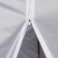 Outsunny 9.4' Folding Gazebo Metal Canopy Party Tent With Sandbag Adjustable Height White(m-8)