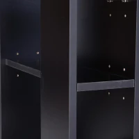 HOMCOM Computer Desk PC Workstation Table with Storage Shelves Drawer and Keyboard Tray, Black(m-10)