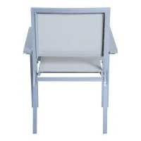 Outsunny 4pc Sling Mesh Sectional Sofa Set Outdoor Garden Patio Furniture Grey(m-10)