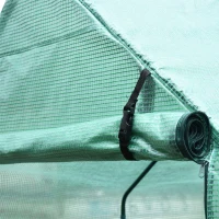 Outsunny 8' x 6' x 7' Portable Water/UV Walk-In Greenhouse Hot House with 18 Shelves, Weather Cover, & Roll Up Door(m-12)