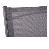 Outsunny Garden Patio 2 Person Bench Aluminum Mesh Fabric Seat w/Table Armrest(m-6)