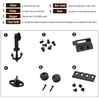 HOMCOM Boat Anchor Sliding Barn Door Track Kit Modern for Wooden Door(m-6)
