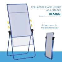 Vinsetto Foldable and Adjustable U-Stand Double Sided Whiteboard Chalkboard Easel(m-4)