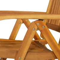 Outsunny 9pcs Acacia Wood Dining Set Expandable Table Folding Chair(m-9)