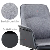 Vinsetto Modern Home Office Chair Executive Computer Task Seat Height Adjustable Swivel Rock(m-4)