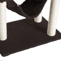 PawHut 55" Scratching Cat Tree Kitty Furniture House Condo Post Pet Supply Deep-Brown(m-9)
