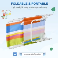 Outsunny Lightweight Chaise Lounge Chair for Kids with Foldable Function and No Assembly Required, Multi-Color(m-5)