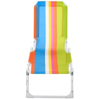 Outsunny Lightweight Chaise Lounge Chair for Kids with Foldable Function and No Assembly Required, Multi-Color(m-7)