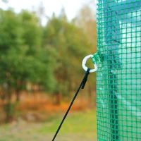 Outsunny 8' x 6' x 7' Portable Water/UV Walk-In Greenhouse Hot House with 18 Shelves, Weather Cover, & Roll Up Door(m-13)