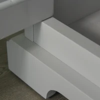 HOMCOM Buffet Storage Cabinet for Kitchen Entryway with 2 Cabinets and 3 Drawers, Adjustable Shelves, Grey(m-11)