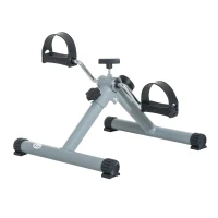 Soozier Cardio Mini Cycle Arm Leg Exercise Pedal Bike with LCD Display Home Gym Workout Trainer(Grey)(m-8)