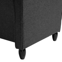 HOMCOM Single Armchair Cushion Padded Sofa Chair Wooden Seat Living Room Furniture(m-7)