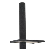 PawHut Floor-to-Ceiling Cat Tree Cat Climbing Tower with Sisal-Covered Scratching Posts Natural Cat Tree Activity Center for Kittens Cat Tower Furniture, Gray(m-4)