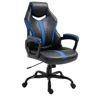 Vinsetto Racing Style Gaming Chair Ergonomic High Back Computer Office Chair PU Leather with 360° Swivel Rocking Adjustable Height Padded Armrest Blue(m-11)