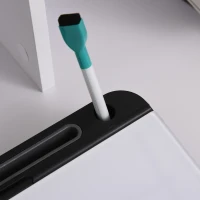 Vinsetto Desk Organizer Monitor Riser with 2 Groove 4 Cabinet Glass Panel Office(m-5)