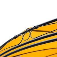 Outsunny Φ11.5'x9.2' 2 Tier Sun Shelter Canopy Gazebo Tent w/ Curtain Orange(m-8)