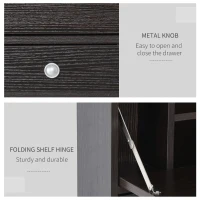 HOMCOM Wall Mounted Desk with Storage Shelves, Floating Desk with Foldable Tabletop, Space Saving Computer Writing Table, Coffee(m-6)