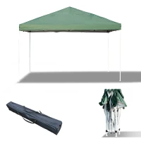 Outsunny 13x13ft Easy Pop up Tent Outdoor Sun Shelter with Carrying Bag Green(m-2)