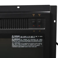 HOMCOM Electric Fireplace Insert for Wood Cabinets with Realistic Flame Effect and Automatic Shut-Off, Black(m-17)