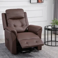 HOMCOM Power Lift Recliner Chair for Elderly 150° Reclining Remote Control Footrest PU(m-1)