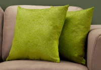 Monarch 18" x 18" Feathered Velvet Throw Pillow (Set of 2) - Lime Green(m-2)