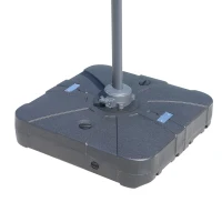 Outsunny Portable Umbrella Base Parasol Stand for Cantilever Umbrella Fill w/ Sand or Water Black(m-7)