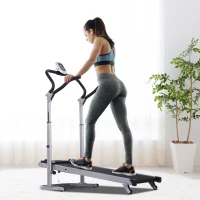 Soozier Folding Walking Backwards Treadmill With LCD Display  3 Reclining Angle Non-Electric Cardio Training Machine Indoors(m-1)
