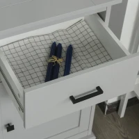 HOMCOM Buffet Storage Cabinet for Kitchen Entryway with 2 Cabinets and 3 Drawers, Adjustable Shelves, Grey(m-13)