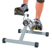 Soozier Cardio Mini Cycle Arm Leg Exercise Pedal Bike with LCD Display Home Gym Workout Trainer(Grey)(m-2)