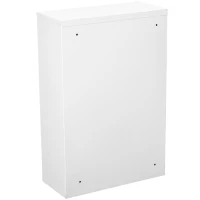 kleankin Steel Wall Mount Medicine Cabinet 3 Tier Emergency Box for Bathroom Kitchen, Lockable with 2 Keys - White(m-15)