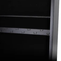HOMCOM Mirrored Jewellery Cabinet Armoire Stand Organizer for Rings Earrings Bracelets Lockable Black(m-14)