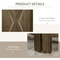 HOMCOM 4 Panel Folding Room Divider, 5.5ft Tall Freestanding Paulownia Wood Wall Divider Panels for Indoor Bedroom Office, Brown(m-6)