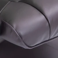 HomCom Ergonomic Faux Leather Lounge Armchair Recliner And Ottoman Set - Dark Brown(m-13)