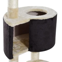PawHut 39”H Cat Tree Scratching Post Condo Activity Center Kitten Climb Tower(m-10)