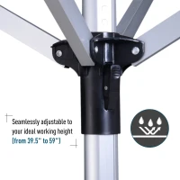 HOMCOM 164ft 15-line Rotary Outdoor Umbrella Drying Rack Aluminum Post(m-4)