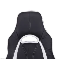 HOMCOM High Back Executive Racing Office Chair PU Leather Swivel Computer Desk Seat Black and White"(m-6)