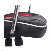 HOMCOM High Back Executive Racing Office Chair PU Leather Swivel Computer Desk Seat Black and Red(m-7)