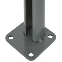 Outsunny 10' Retractable Folding Patio Privacy Side Awning with 50+ UV Protection, 2 Wall Brackets, & Polyester, Grey(m-14)