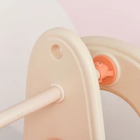 Qaba 4-in-1 Kids Slide and Swing Set w/ Basketball Hoop, Height Adjustable Water-fillable Toddler Climbing Playset, Playground Activity Center Exercise Toy(m-9)