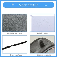 PawHut Heated Cat House Condo, Foldable Enclosed Pet House with Heating Pad for Cats or Small Dogs, Use for Indoor & Outdoor Paw Print Pattern(m-6)