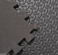 HOMCOM 24sqft Interlocking Floor Mats Exercise EVA Foam GYM - Set of 6- Black(m-6)