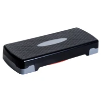 Soozier 27" Aerobic Stepper Adjustable Workout Platform Fitness Step with Riser Training Exercise Home Gym 4” to 6”(m-8)