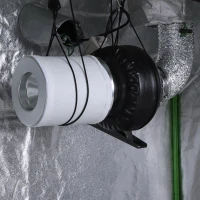 DURHAND 4 Inch Inline Fan Carbon Filter Duct Combo 2 Clamps Hydroponics Grow Room Tent Ventilation Kit(m-10)