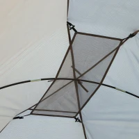 Outsunny Easy-Out Self Standing Rooftop Car Awning with PU Polyester Fabric for Sun-Shade & UV/Water Protection, Grey(m-6)