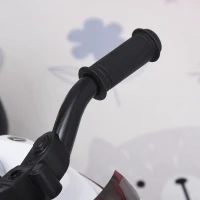 Aosom Kids Electric Pedal Motorcycle Ride-On Toy 6V Battery Powered w/ Music Horn Headlights Motorbike for Girls Boy 18-36M - White(m-9)