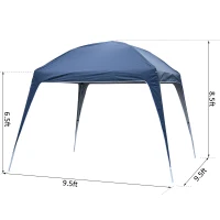 9.75x9.75ft Pop Up Canopy Tent Instant Sun Shelter Backyard Slant Legs w/ Carry Bag(m-7)